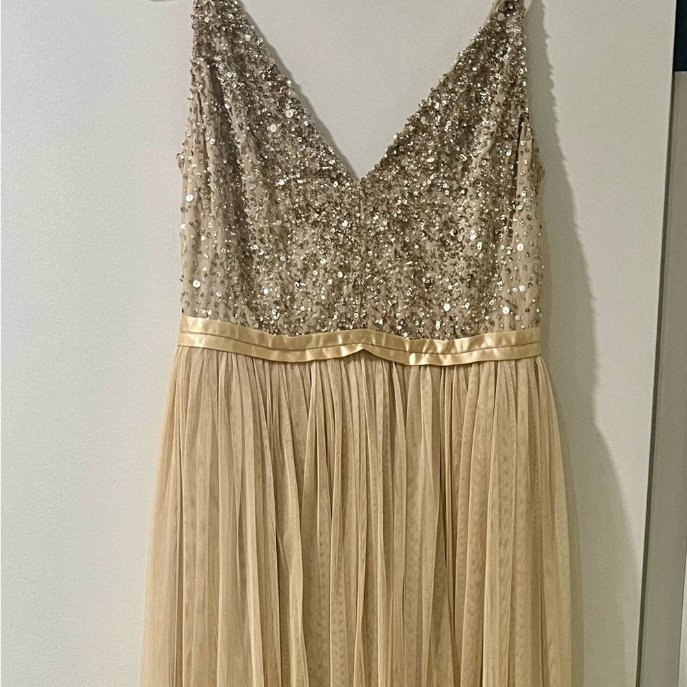 BHLDN gold gown